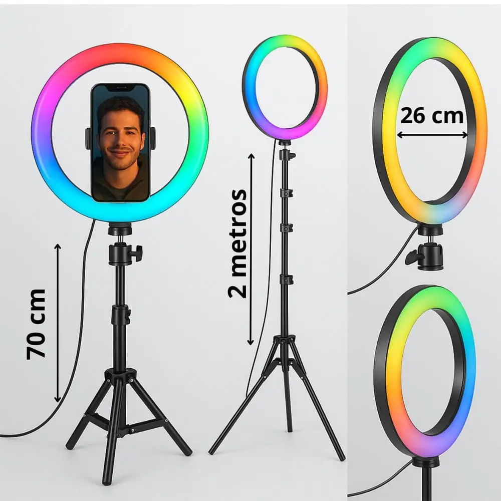ARO DE LUZ 45 CM RGB 